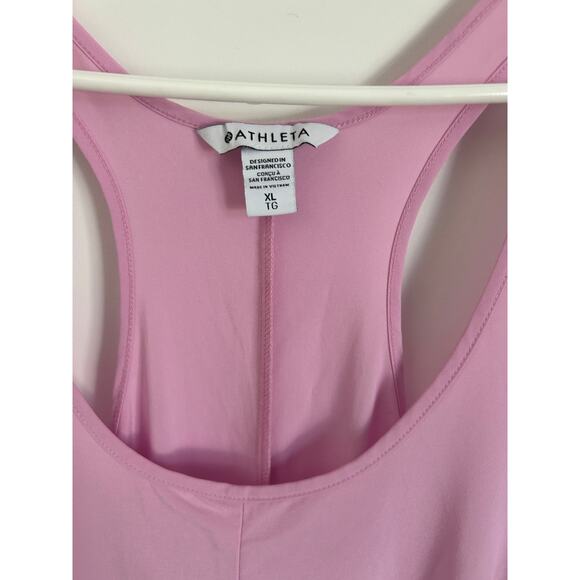 Athleta Presidio Traveler Racerback High-Low Sleeveless Dress Quartz Pink XL - Picture 4 of 9